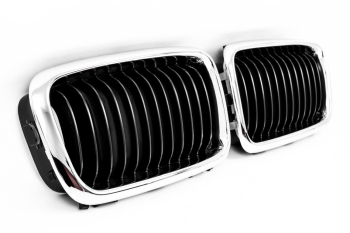 7er BMW E38 Sportgrill Grill Nieren Chrom/Schwarz
