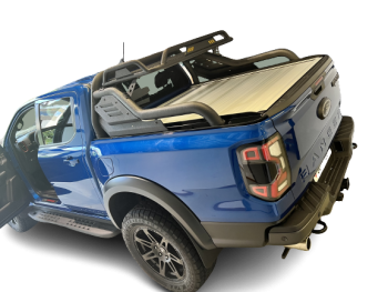 Überrollbügel schwarz mit Gepäckkorb Ford Ranger Raptor 2023- Montiert links