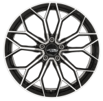 20 Zoll ACE WHEELS Felgen Felge AFF09 Dark Shiny Black, Face Polished (BP)