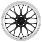 19 Zoll ACE WHEELS Felgen Felge AFF10 Dark Shiny Black, Step Rim Polished (BRP)